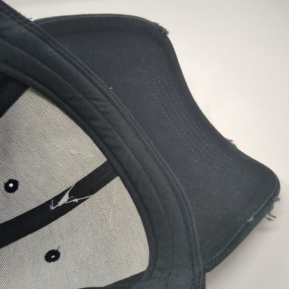 Star Slideback Baseball Cap Black One Size Adjustable Distressed Royal Plush - Picture 7 of 8